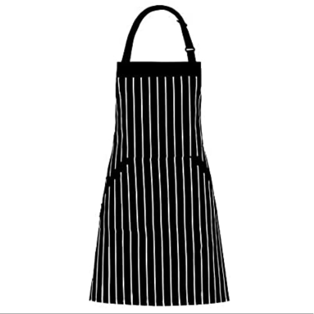 Unisex Striped Apron with Pockets